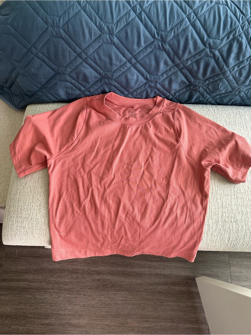 Nike Coral Ribbed Short-Sleeve Tee